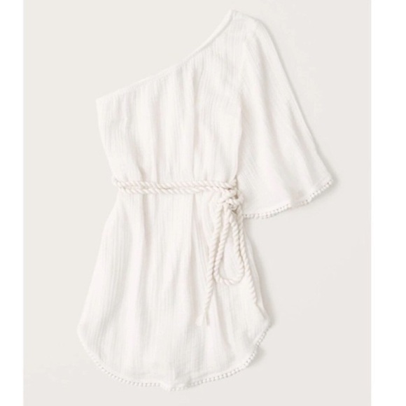 Other - Abercrombie & Fitch One-Shoulder Tunic Coverup Braided Tassel Belt Size: S/M